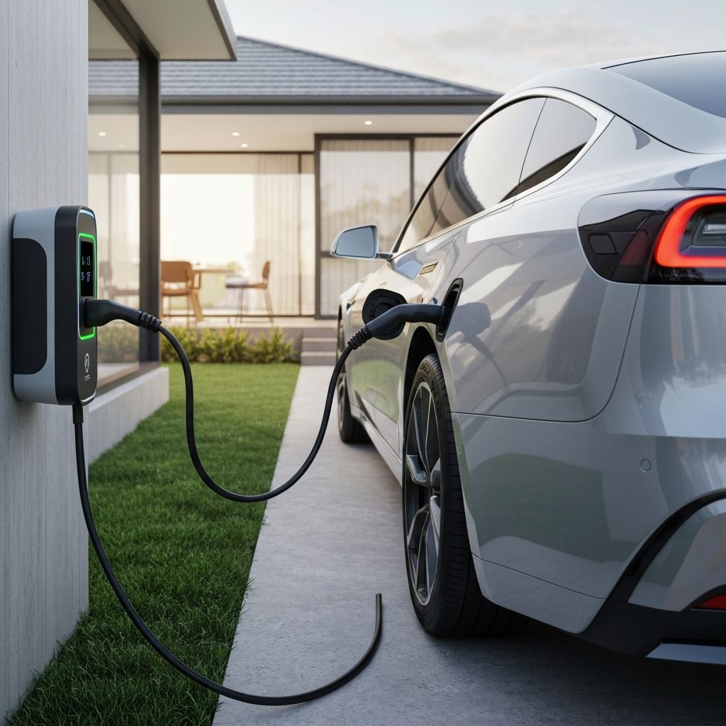 Tesla Wall Connector installed in Ellenbrook garage